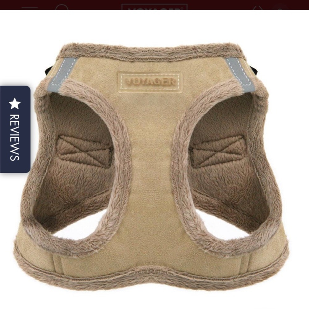 5/$20 New voyager step-in harness medium 16-18 in plush suede like tan